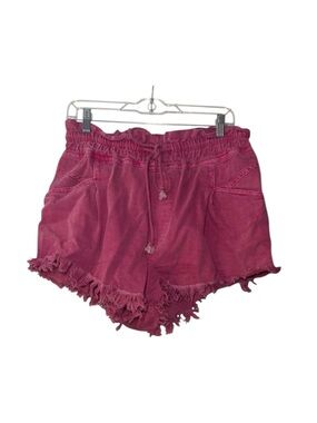 Fantastic Fawn Pull On Paperbag Tie Waist Frayed Hem Shorts Size Large